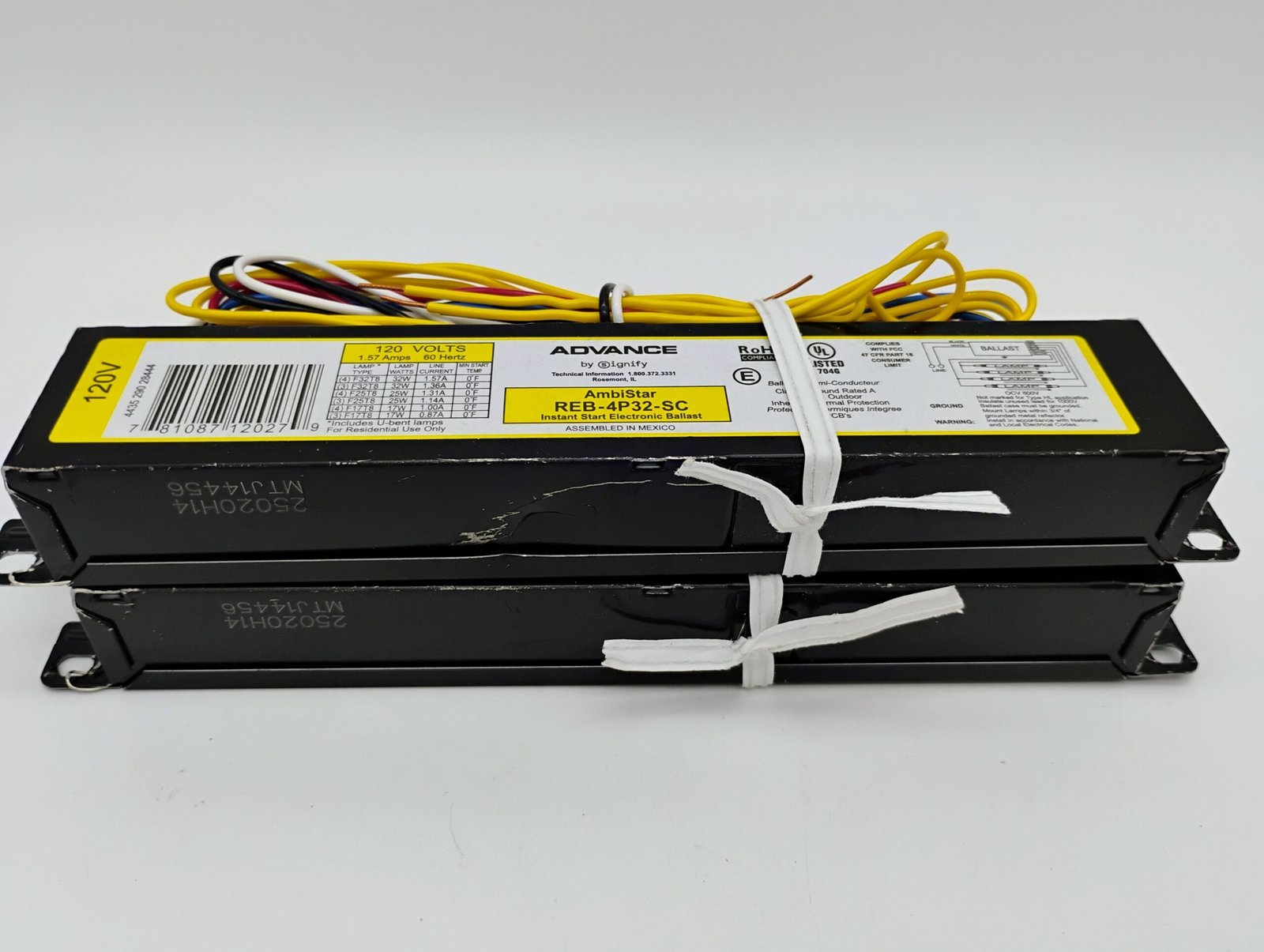 Lot of 4 Philips Advance AmbiStar REB-4P32-SC/REB-2P32-N 120V Electronic Ballast - Image 6