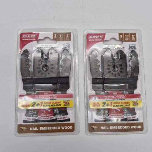 (2) DIABLO, DOU125BW2PC, Demo Demon Bi-Metal Oscillating Blades (3-Pack)