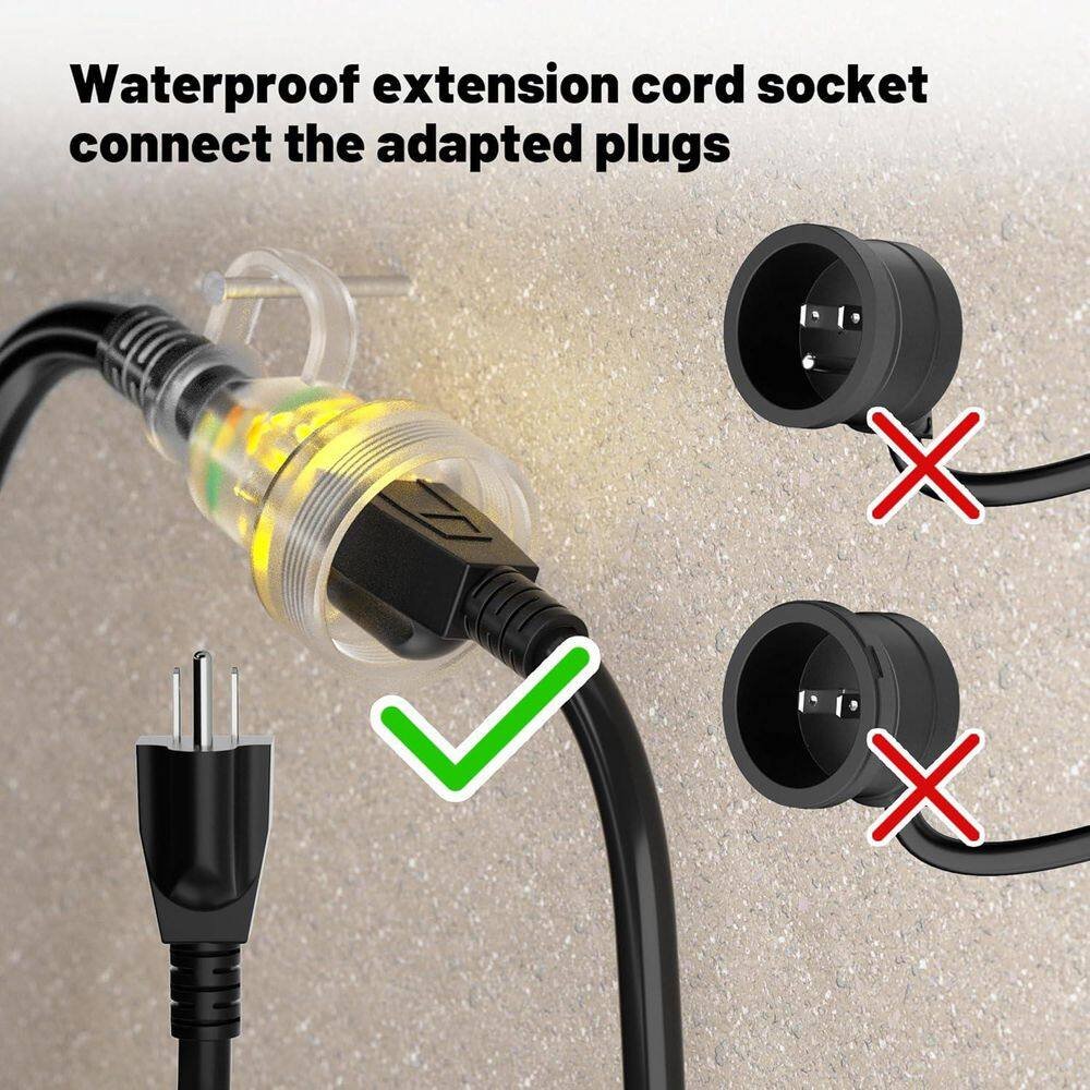 Image of the 200ft 16/3 10 AMP Heavy Duty Outdoor Extension Cord Waterproof Weatherproof Flexible Black by Lukyamzn, SKU: 3424