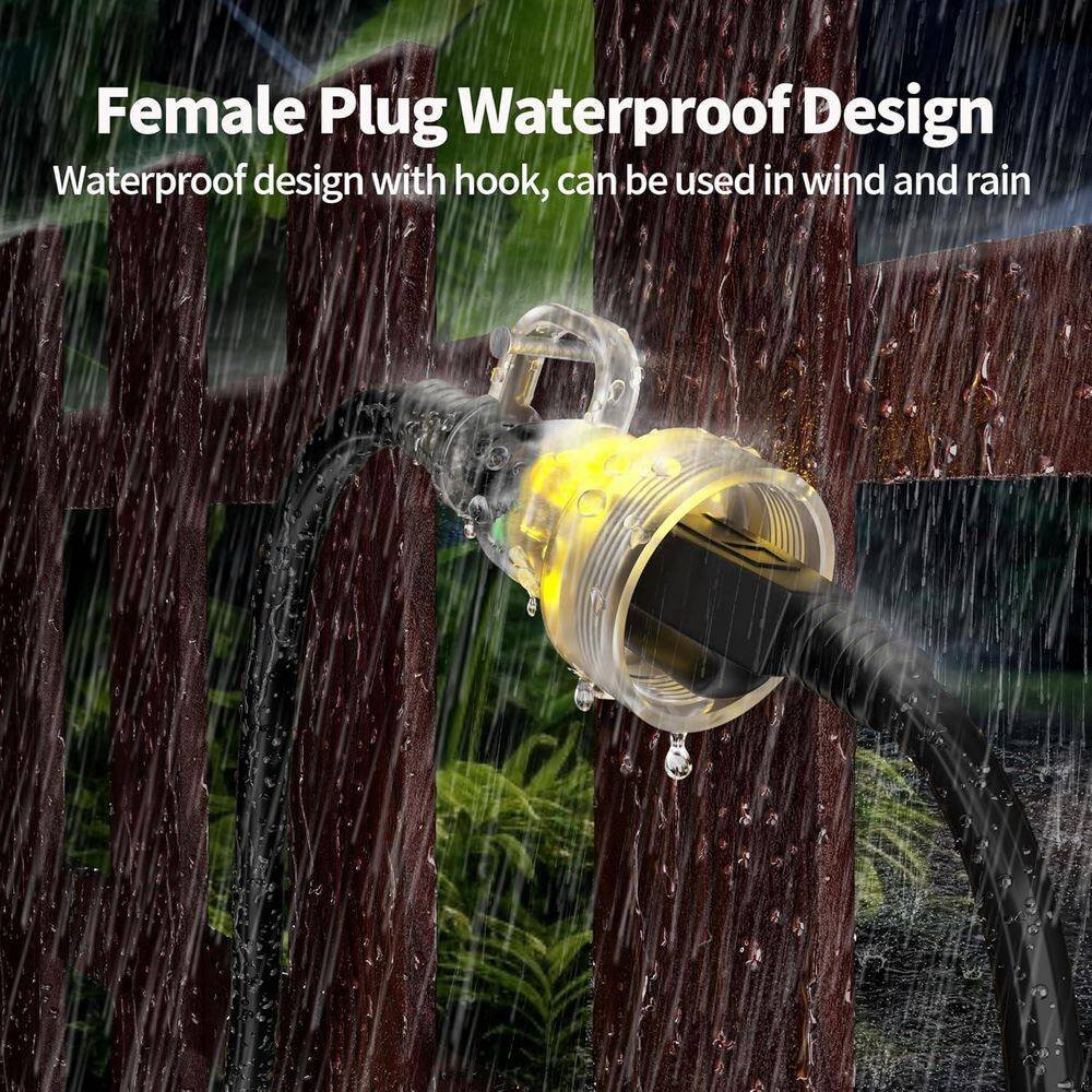 Image of the 200ft 16/3 10 AMP Heavy Duty Outdoor Extension Cord Waterproof Weatherproof Flexible Black by Lukyamzn, SKU: 3424