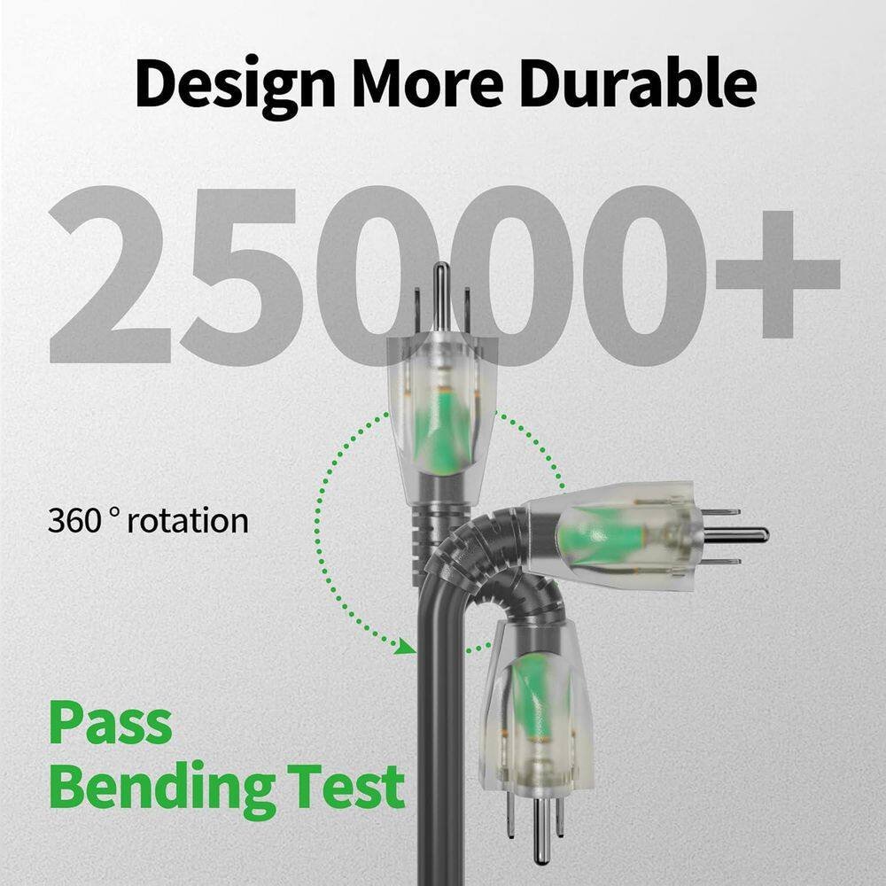 Image of the 200ft 16/3 10 AMP Heavy Duty Outdoor Extension Cord Waterproof Weatherproof Flexible Black by Lukyamzn, SKU: 3424