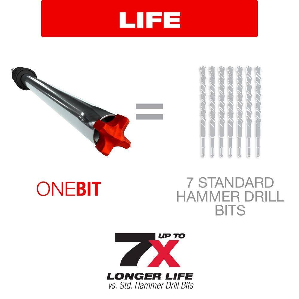 Image of the AMPED Rebar Demon 3/4 in. x 8 in. x 14 in. SDS-Plus 4-Cutter Full Carbide Head Dust Extraction Hammer Drill Bit by DIABLO, SKU: 2108-Diab-3/4-171928