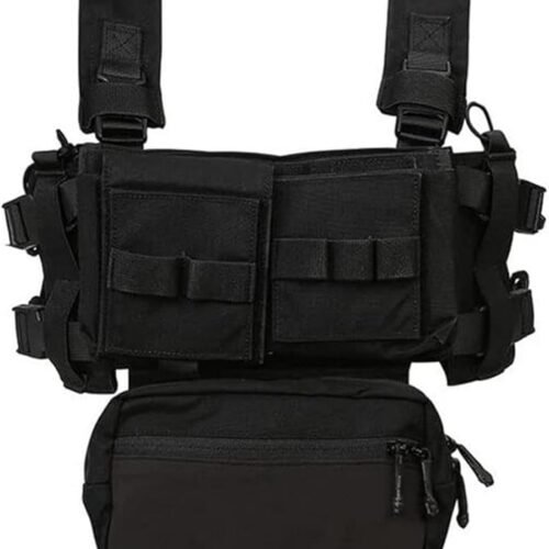 EMERSONGEAR MK3 Tactical Chest Rig Modular Micro Fight Vest Airsoft Hiking Black — main image
