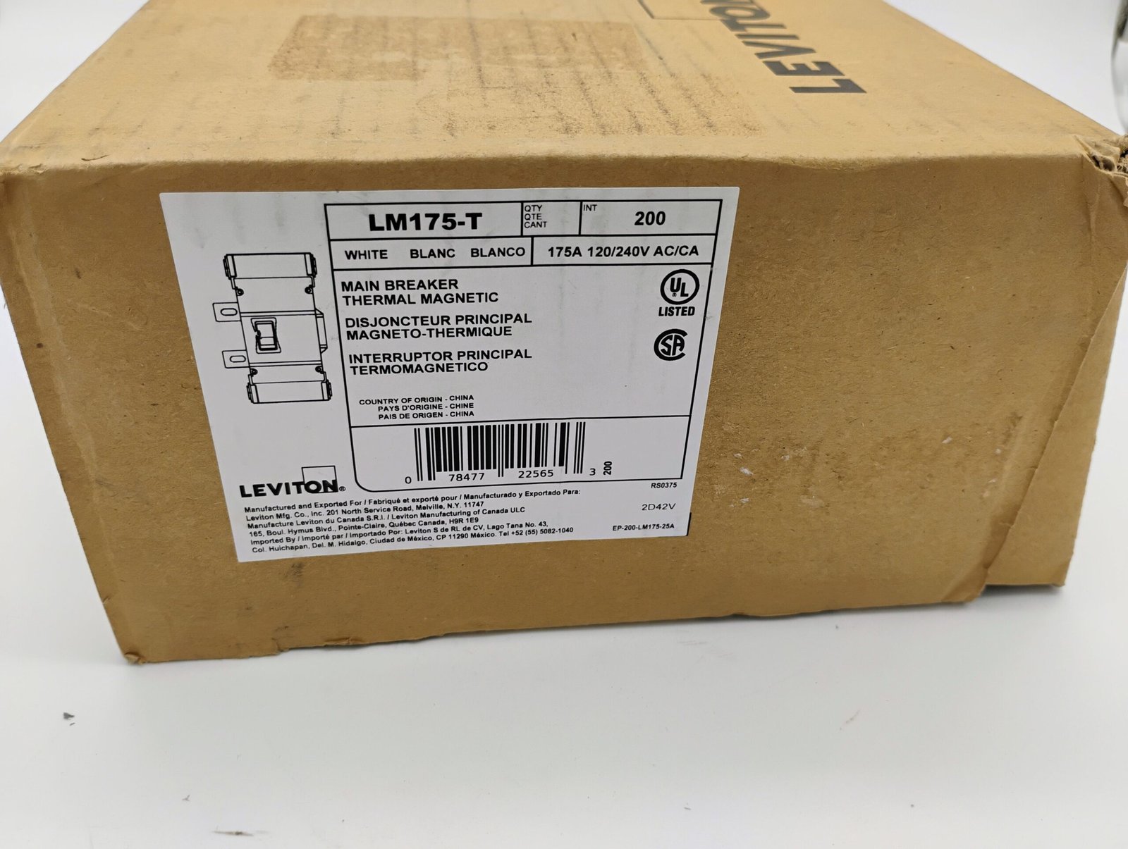 175 Amp 2-Pole Thermal Magnetic Main Circuit Breaker LM175-T - Image 4