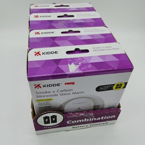 (4)Kidde Firex AA Battery Powered Smoke and Carbon Monoxide Detector