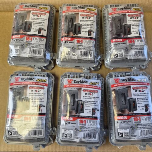 Lot of 6 Taymac ML500G Weatherproof Cover, 1 Gang, Polycarbonate — main image