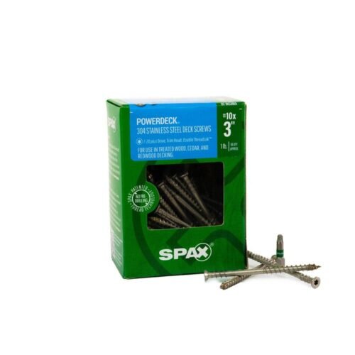 #10 x 3 in. Exterior Trim Head Stainless Steel Wood Deck Screws Powerdeck Torx T-Star Plus (66 Each) 1 LB Bit Included