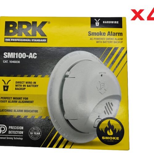 (4) First Alert BRK SMI100-AC: AC Powered Smoke Alarm with Battery Backup (Copy) — main image
