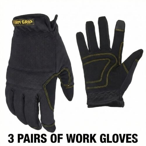 (3 Pairs) FIRM GRIP X-Large Winter Utility Gloves with Thinsulate Liner XL — main image