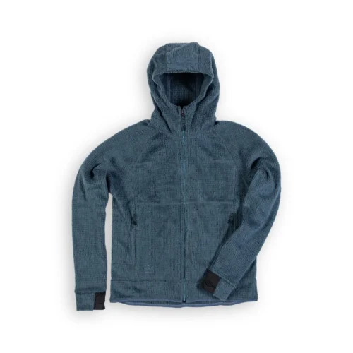 Beringia Men's Wool Air Full Zip Hoody - Blue Gray, Size X-Large — main image