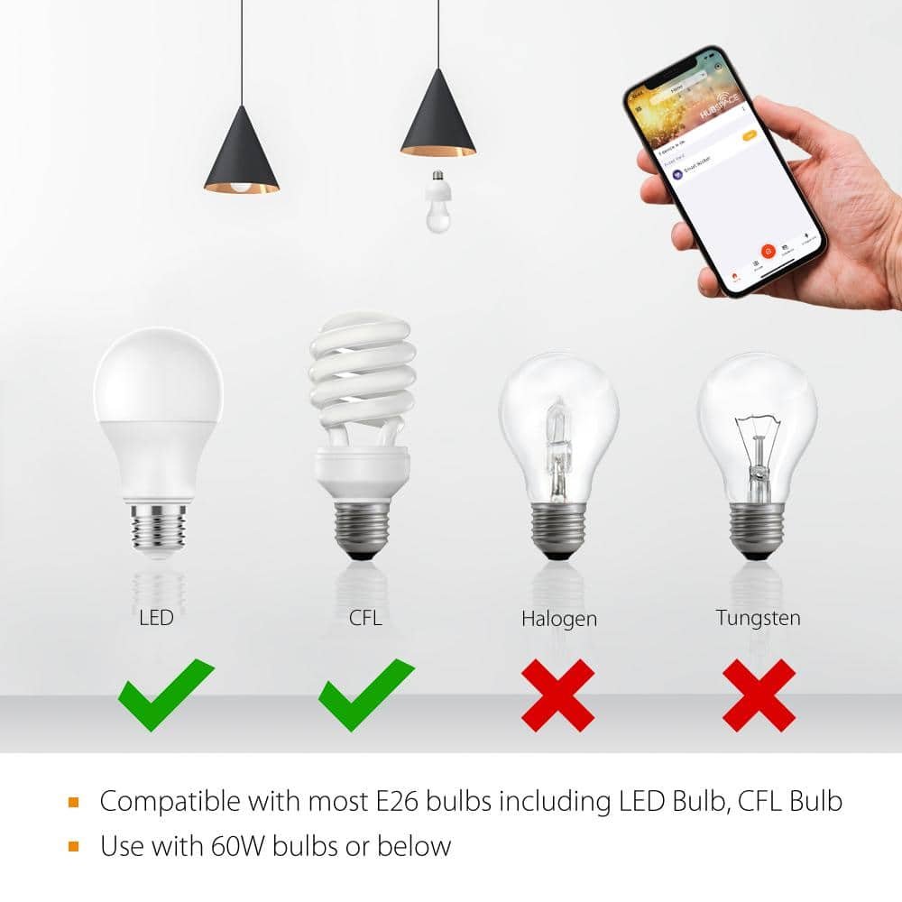 Indoor/Outdoor Screw-Based Lighting Smart Socket Powered by Hubspace - Image 6