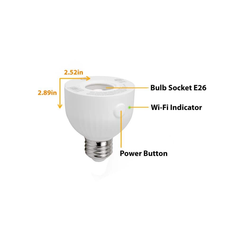 Indoor/Outdoor Screw-Based Lighting Smart Socket Powered by Hubspace - Image 4