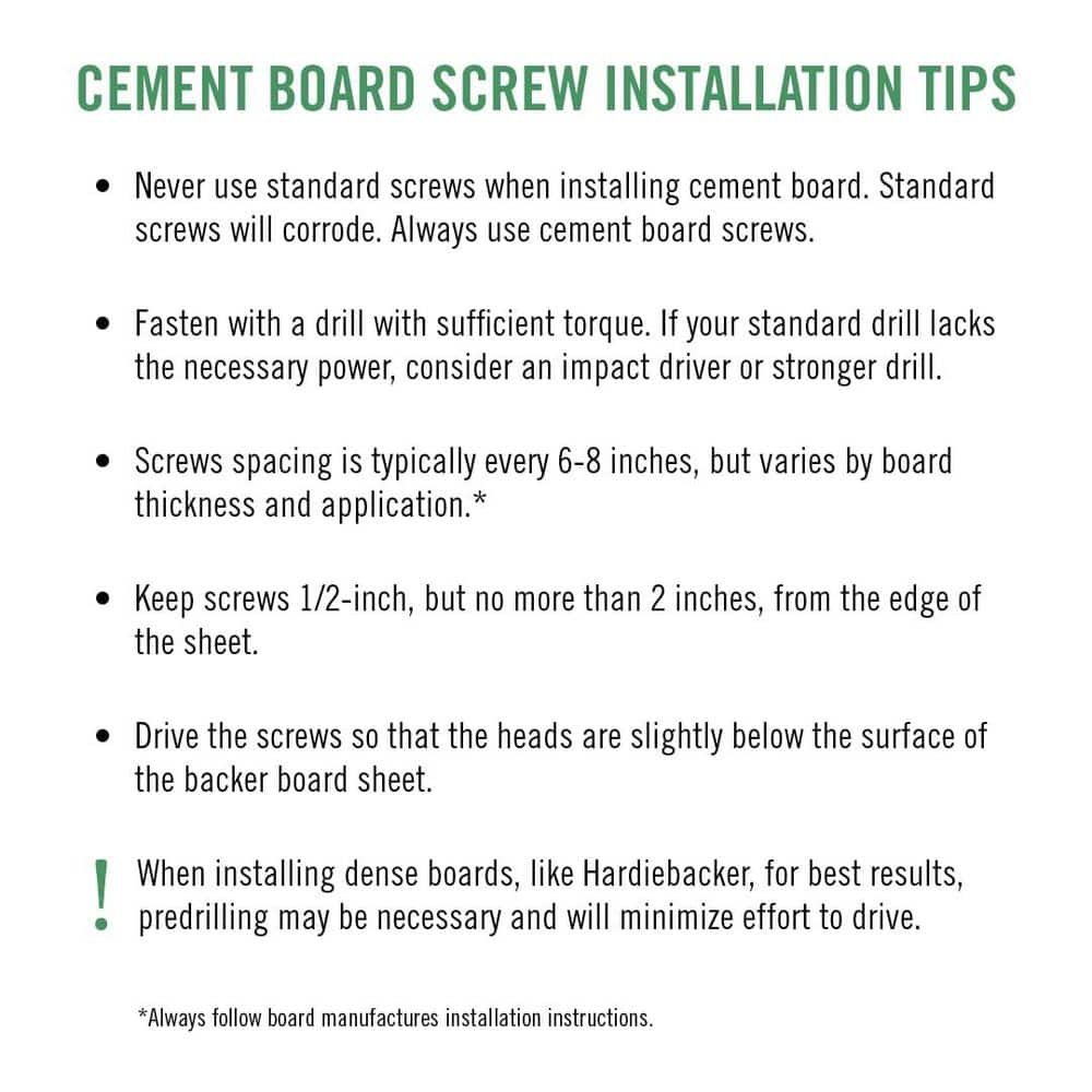 Everbilt #9 x 1-1/4 in. Ribbed Flat Head T25 Star Drive Cement Board Screw (750-Pack) EB0314074 — image 5 of 6