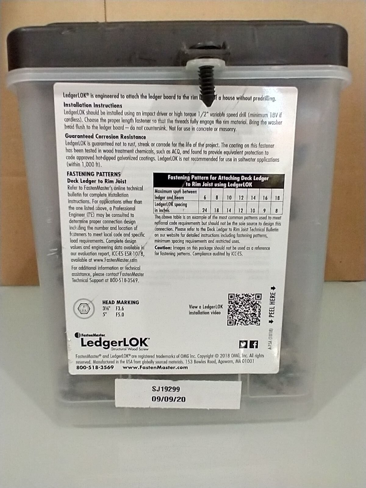 FastenMaster 3-5/8 in. Ledger Board Fasteners (150 per Pack) FMLL358-150 — image 6 of 9