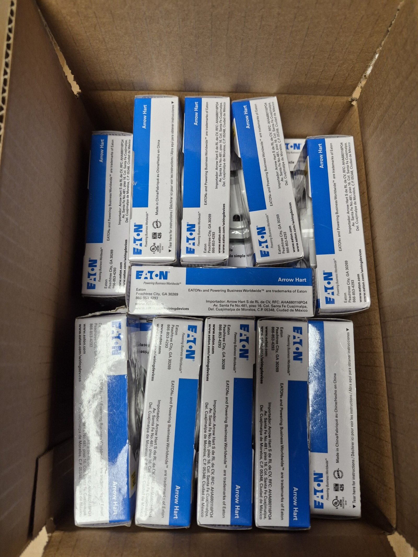 Lot of 25 Eaton TR1877W Single Receptacle 20A White — main image