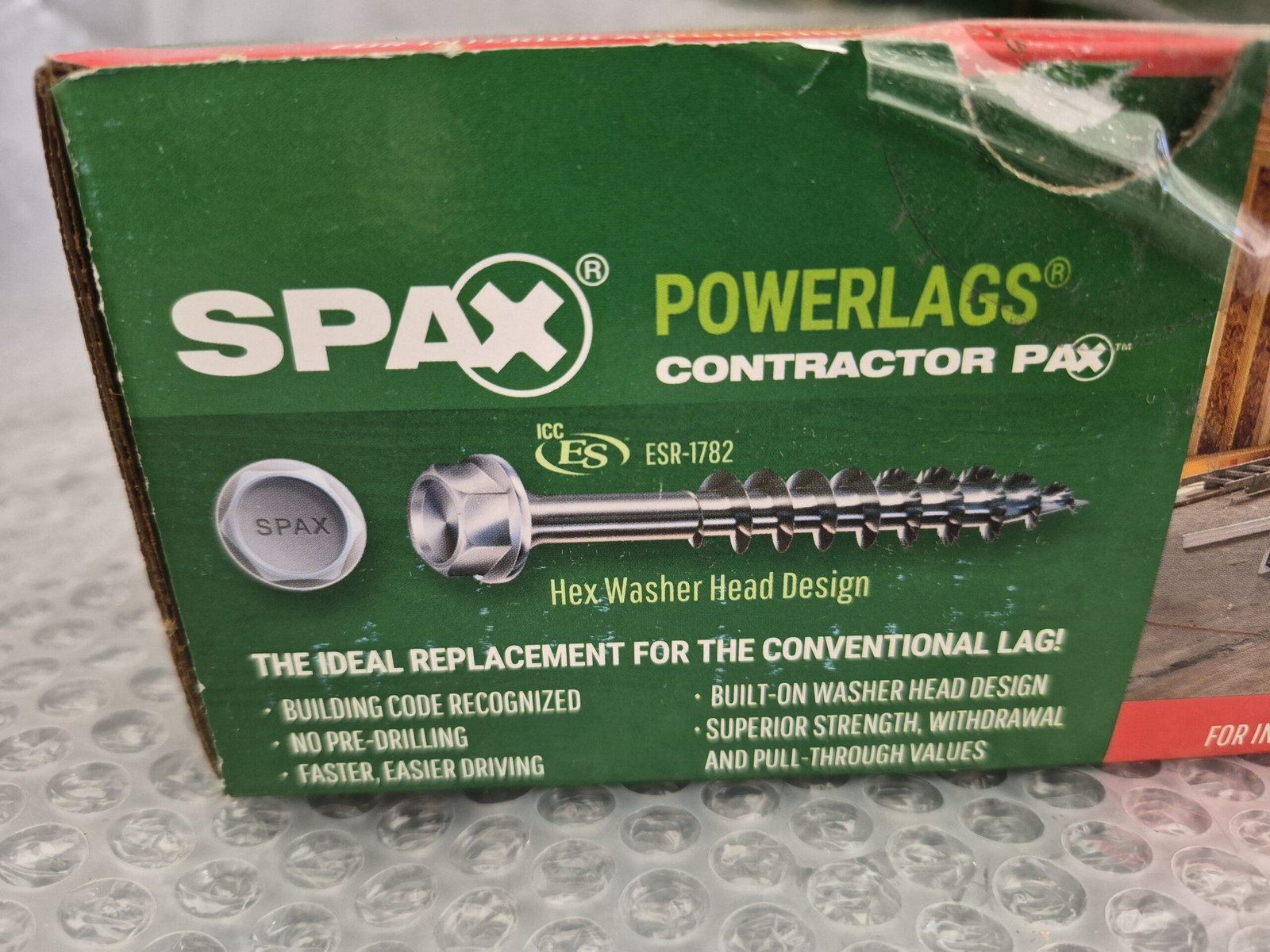 (2) SPAX 1/4 in. x 6 in. Hex Head Hex Drive Zinc Coated Lag Screw (50 per Box) — image 6 of 7