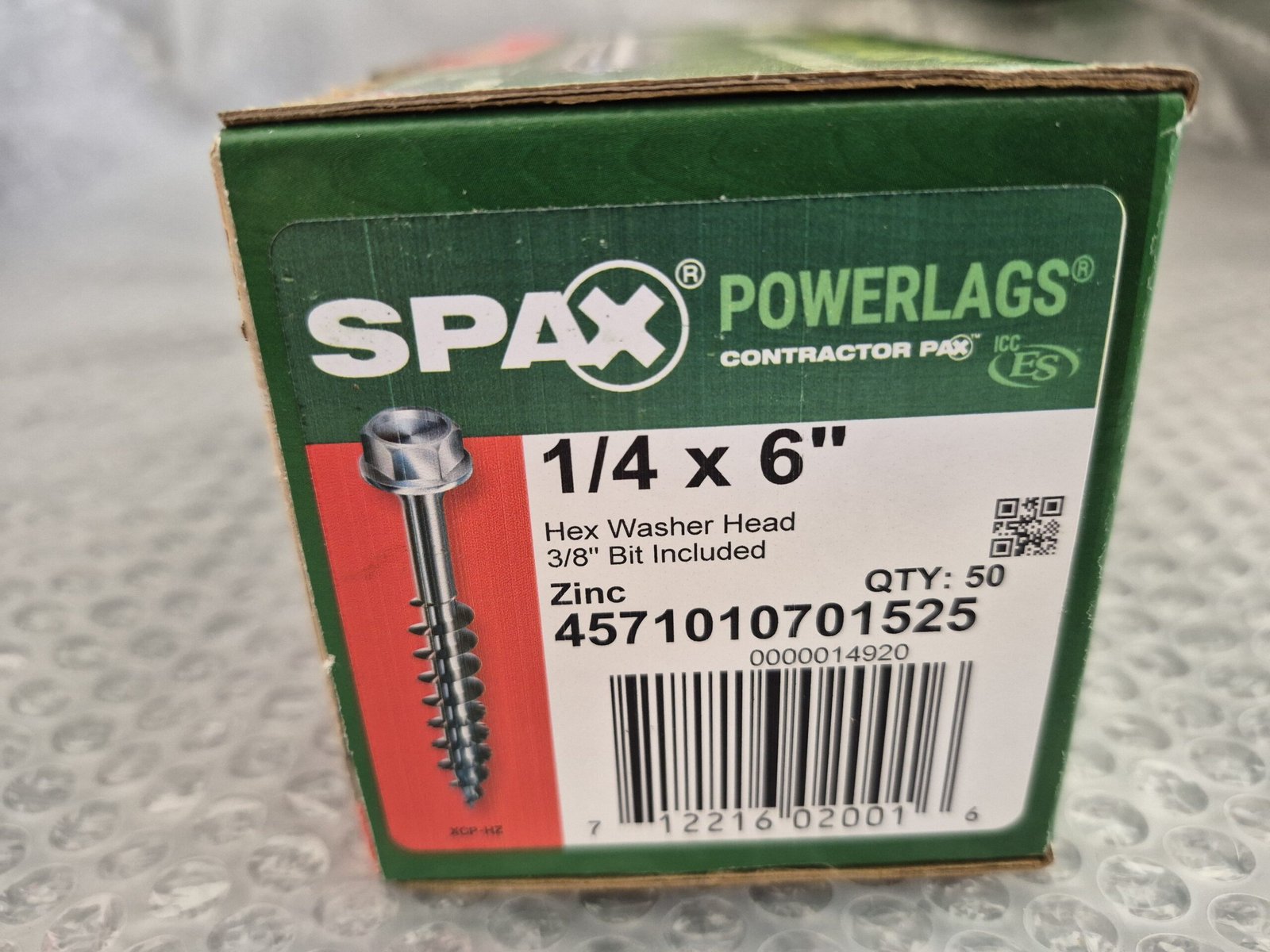 (2) SPAX 1/4 in. x 6 in. Hex Head Hex Drive Zinc Coated Lag Screw (50 per Box) — image 7 of 7