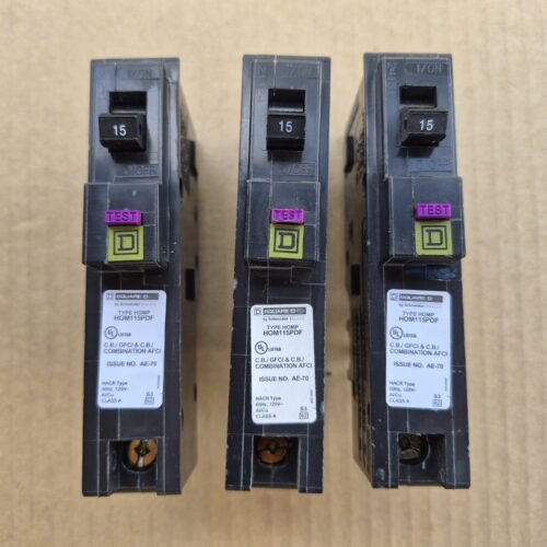 (3) Square D Homeline 15 Neutral Dual Function CAFCI/GFCI Breaker HOM115PDFC — main image