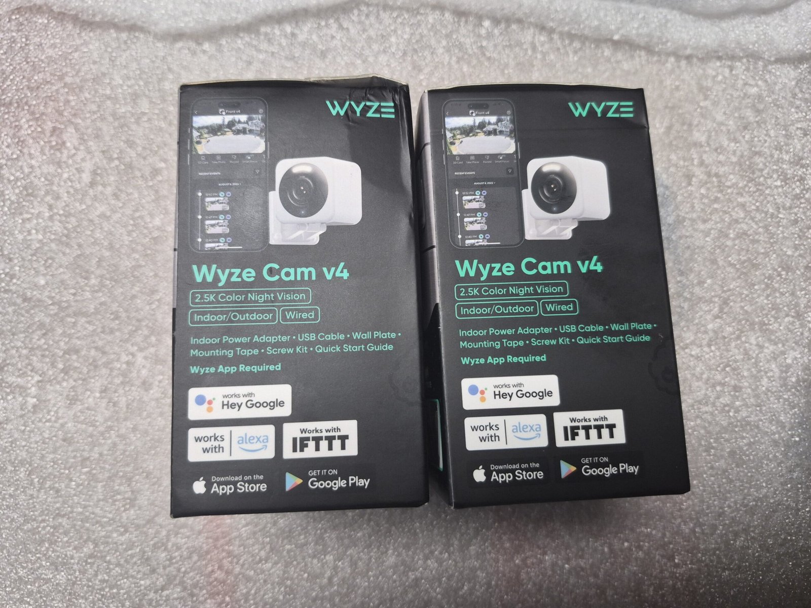 (2) Sealed Wyze Cam v4 - 2.5K QHD In/Outdoor WiFi Smart Security Camera — image 5 of 19