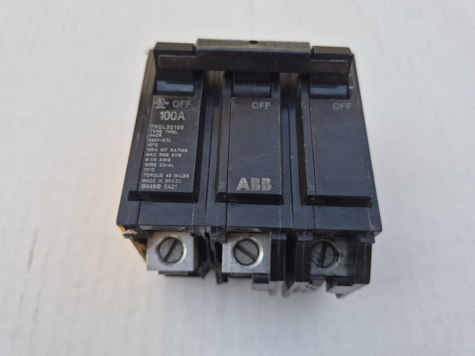 ABB 100 Amp 1 in. 3-Pole Circuit Breaker (THQL32100A) THQL32100A — main image