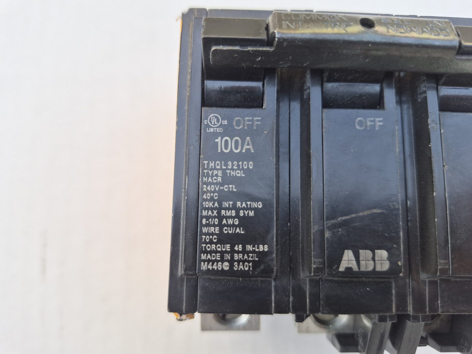 ABB 100 Amp 1 in. 3-Pole Circuit Breaker (THQL32100A) THQL32100A — image 2 of 11