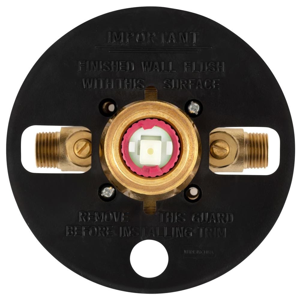 PULSE Showerspas Tru-Temp 1-Handle Pressure Balanced 1/2 in. Rough-In Valve Trim Kit in Brushed Nickel (Valve Included) 3001-RIV-PB-BN — image 5 of 12