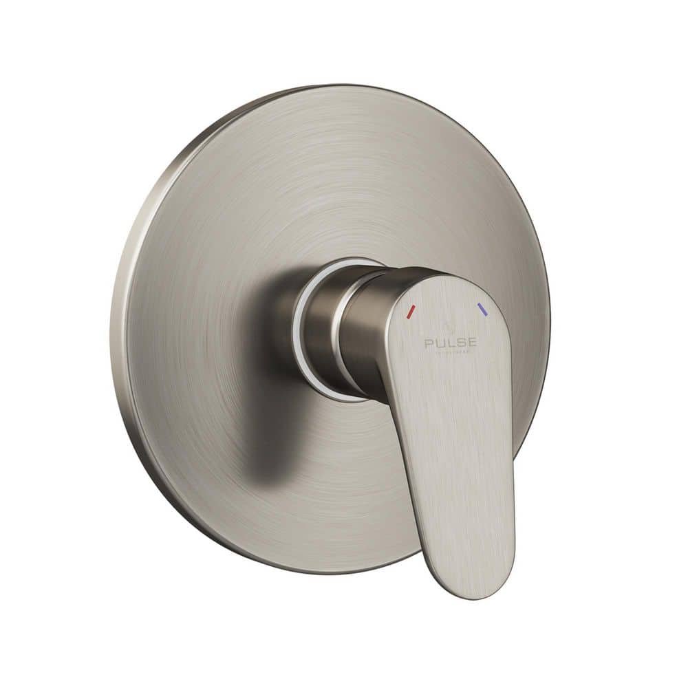 PULSE Showerspas Tru-Temp 1-Handle Pressure Balanced 1/2 in. Rough-In Valve Trim Kit in Brushed Nickel (Valve Included) 3001-RIV-PB-BN — image 7 of 12