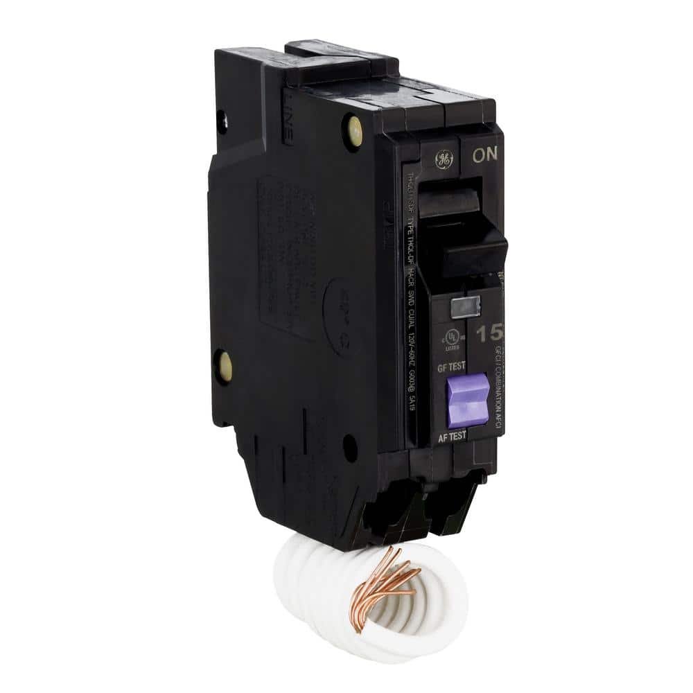 GE Q-Line 15 Amp Single-Pole Dual Function Arc Fault/GFCI Breaker THQL1115DFP — image 3 of 9