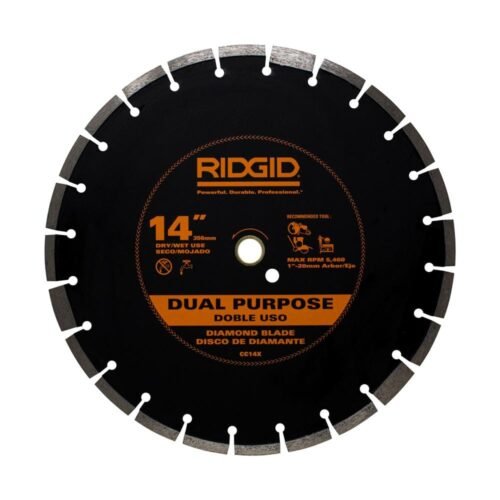 RIDGID 14 in. Dual-Purpose Walk-Behind Saw Diamond Blade HD-CC14X — main image