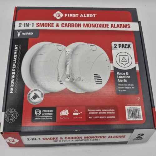First Alert Precision Detection Wired Talking Smoke/CO2 Alarms 2-pack — main image