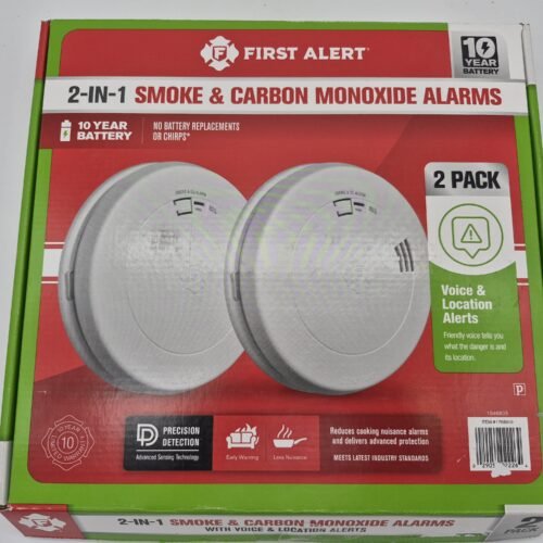 First Alert SMCO210V 2-Pack Smoke & Carbon Monoxide Alarms 10-Year Battery Voice — main image