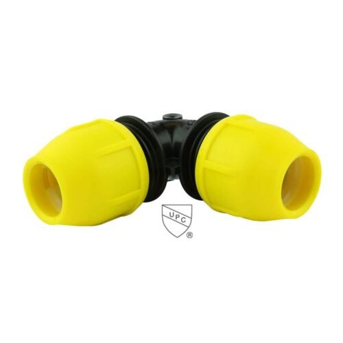 (3)HOME-FLEX 1-1/2 in. IPS DR 11 Underground Yellow Poly Gas Pipe 90-Degree Elbow — main image