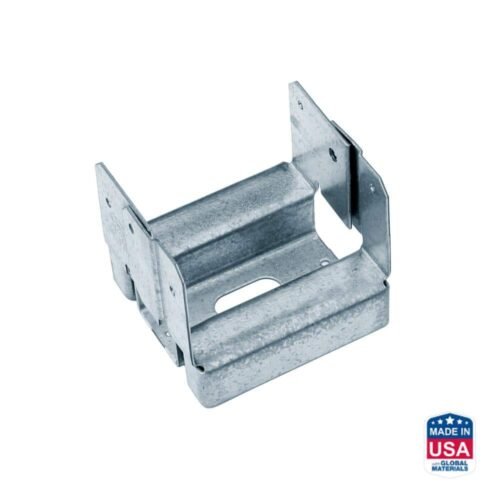(2) Simpson Strong-Tie ABA ZMAX Galvanized Adjustable Standoff Post Base for 4x4 Nominal Lumber ABA44Z — main image