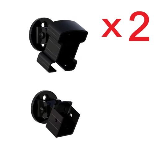 (2) PEAK Aluminum Railing 6 in. W Black Aluminum Deck Railing Stair Hand and Base Rail Bracket for 42 in. high system 50903 — main image