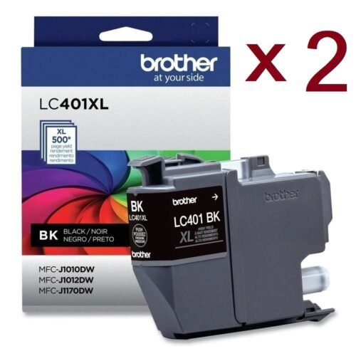 (2) Genuine Brother LC401XLBKS 500 Page-Yield High-Yield Ink - Black New — main image