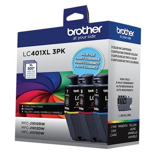 Brother Genuine LC401XL 3PK High Yield 3-Pack Color -Ink -Cartridges Includes 1- -Cartridge Each of Cyan, Magenta and Yellow -Ink. — image 3 of 4