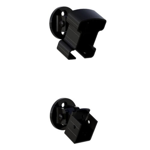 (2) PEAK Aluminum Railing 6 in. W Black Aluminum Deck Railing Stair Hand and Base Rail Bracket for 42 in. high system 50903 — main image