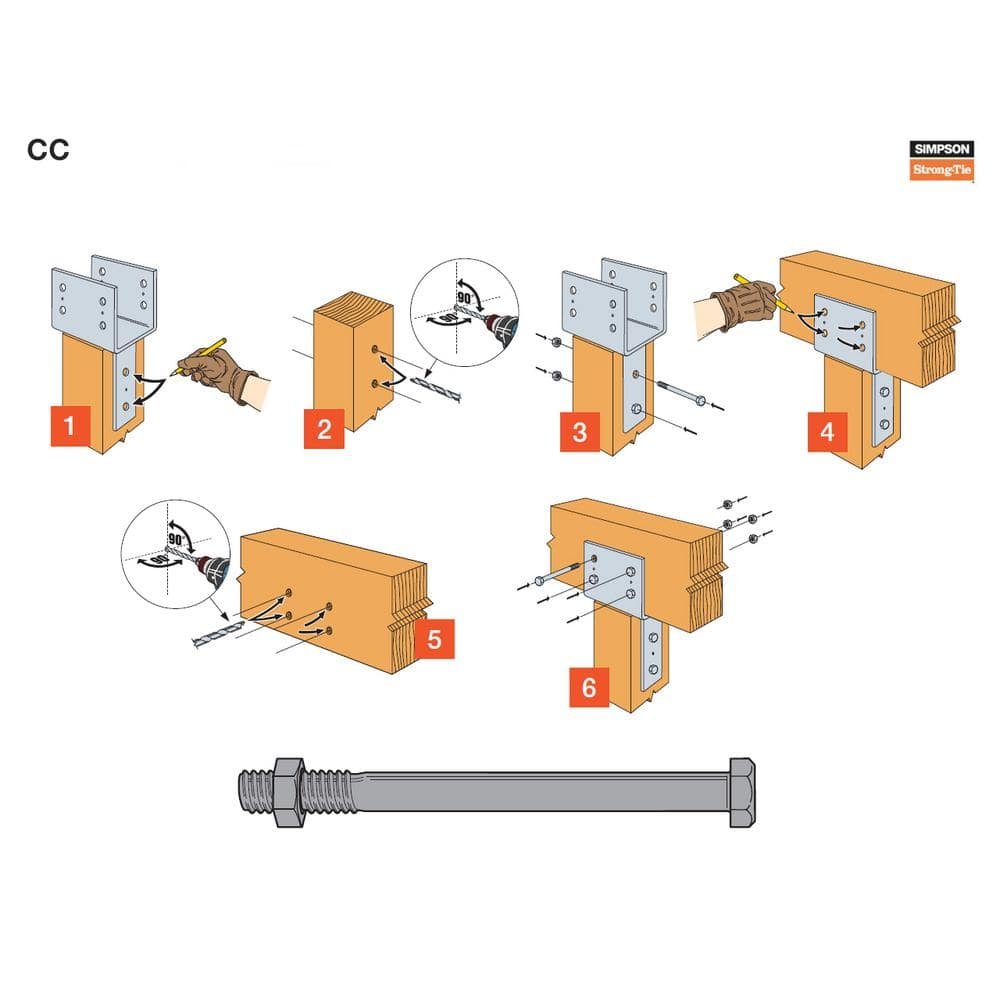 Simpson Strong-Tie CC Hot-Dip Galvanized Column Cap for 6x Beam, 6x Post CC66HDG — image 2 of 7