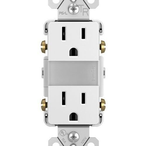 Pass & Seymour NTL885TRW 15A 125W Decorator Tamper-Resisitant Nightlight Outlet — main image