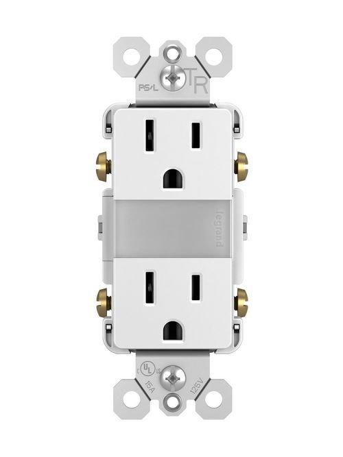 Pass & Seymour NTL885TRW 15A 125W Decorator Tamper-Resisitant Nightlight Outlet — main image