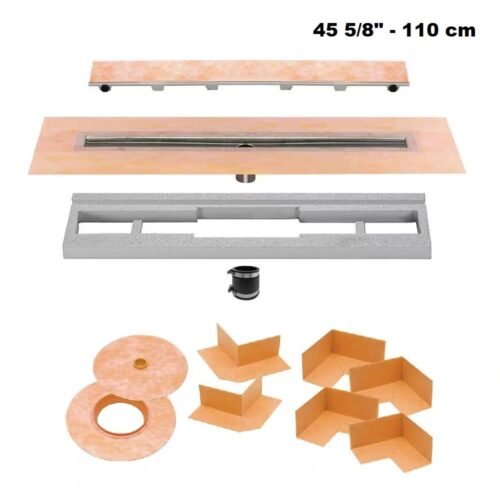 Schluter Kerdi-Line 43-5/16" Linear Drain Kit: Channel Body & Tileable Grate — main image