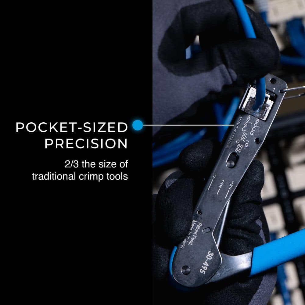 FT-45 Feed Thru Modular Plug Crimper + 10 CAT6 Plugs — image 4 of 10