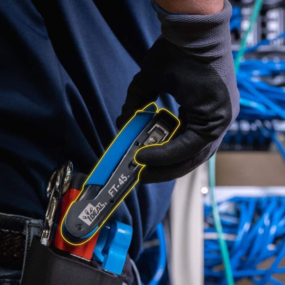FT-45 Feed Thru Modular Plug Crimper + 10 CAT6 Plugs — image 7 of 10