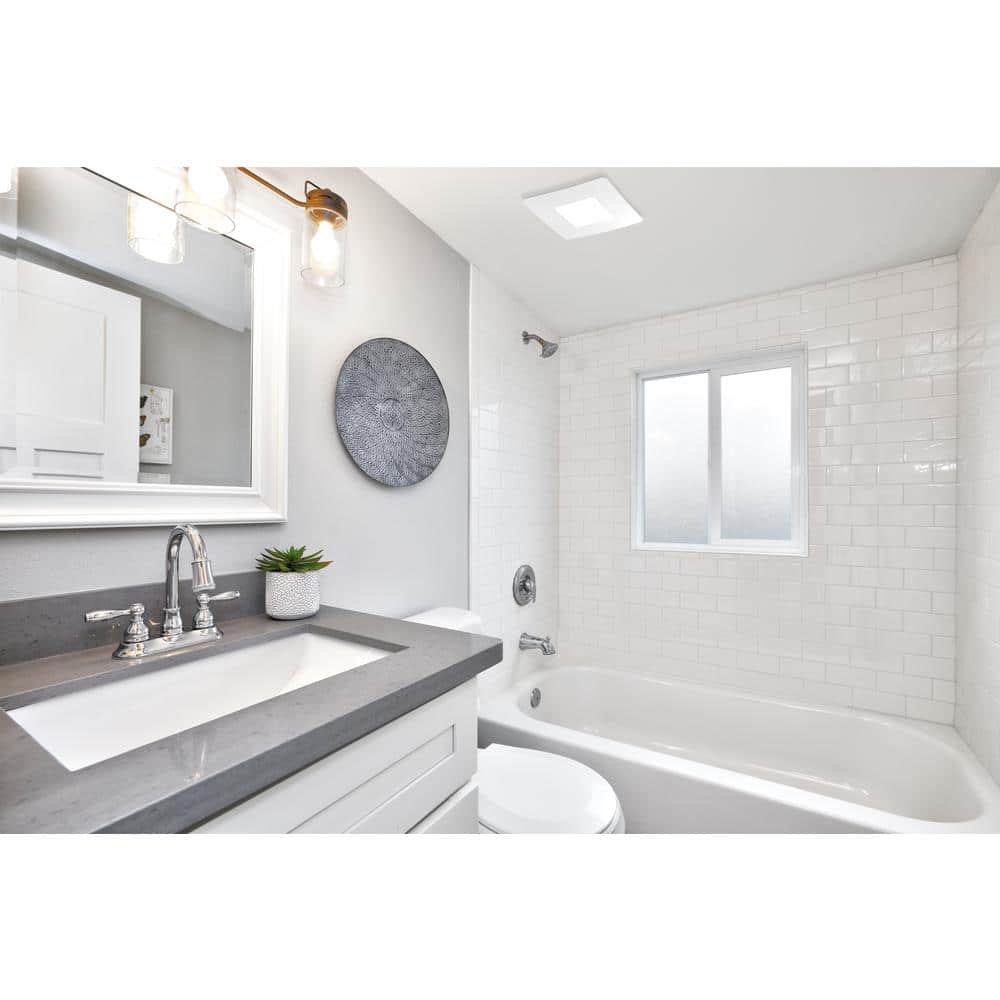 80 CFM Ceiling/Wall Mount Easy Roomside Installation Bathroom/Bath Exhaust Fan with 5 Level LED Lighting, ENERGY STAR — image 2 of 10