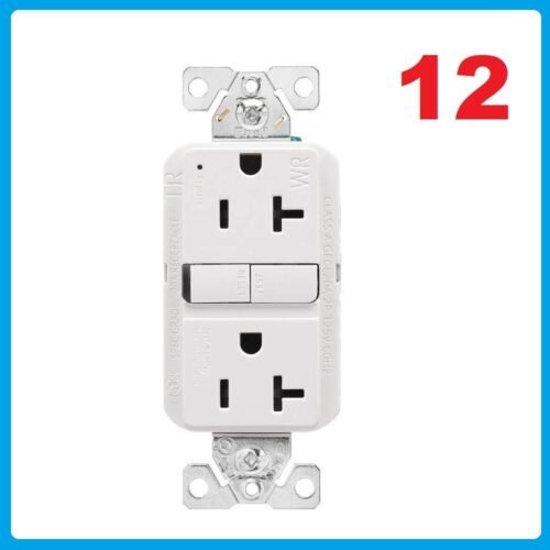Lot of 12 Eaton SGF20W Slim GFCI 20A 125V White Tamper Weather-Resistant — main image