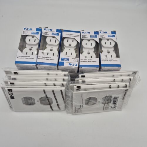 Eaton TWR270w 15A 2P 3W 125V Tamper Weather Resistant Duplex Receptacle Wall Plate (Lot of 15) — main image