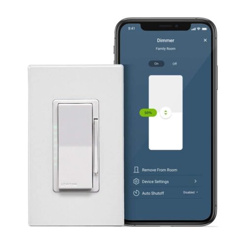 Leviton Decora Smart Dimmer Switch D26HD-1BW Wi-Fi 2nd Gen, Neutral Required, 3-Way, New — main image