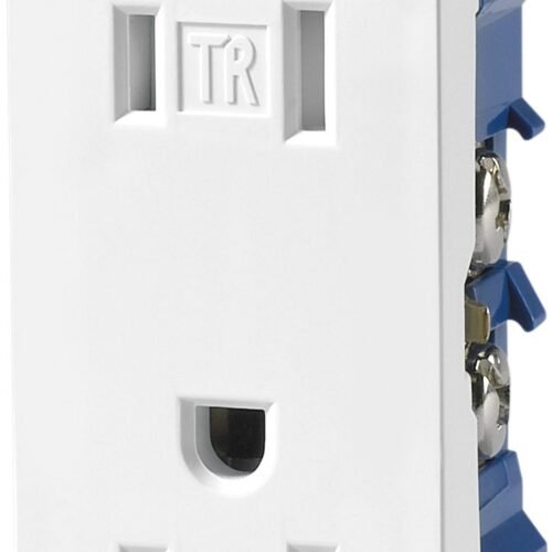 Eaton TR1107W Tamper Resistant Decorator Duplex Receptacle, White, New — main image