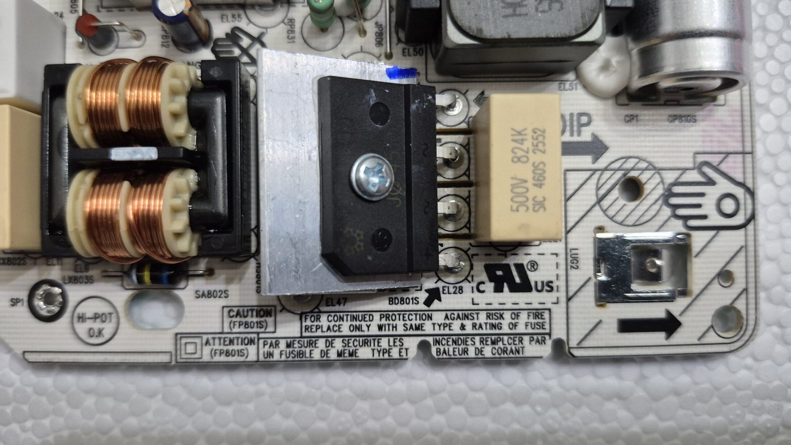 OEM Samsung UN65U8000H 65" TV Power Supply Board BN44-01421B L65S7_HVD — image 5 of 8