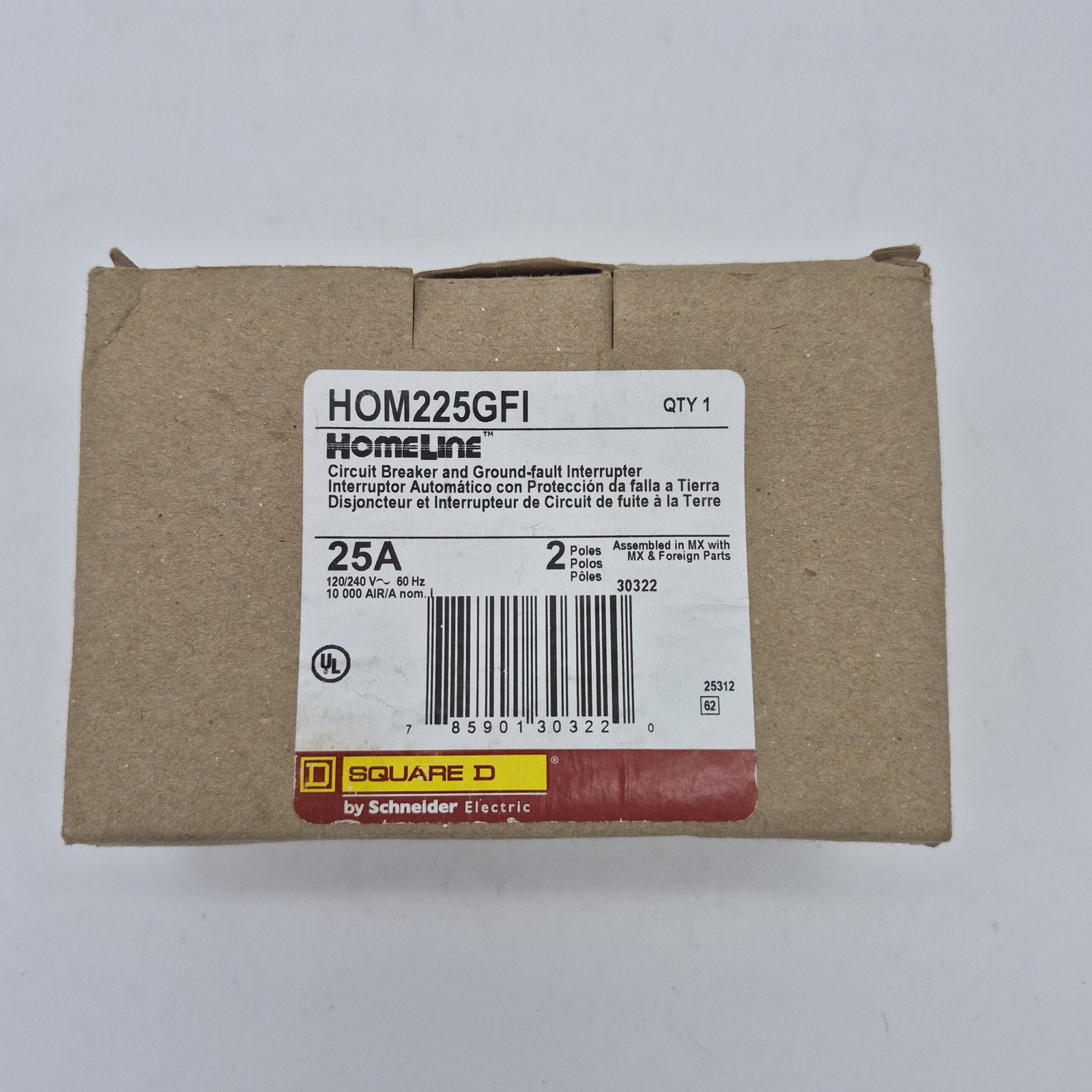 SCHNEIDER ELECTRIC HOM225GFI Miniature Circuit Breaker New — image 2 of 6